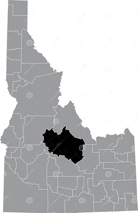 Location Map Of The Custer County Of Idaho Usa Stock Vector Illustration Of Boise