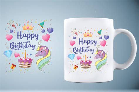 Happy Birthday Mug Design Graphic By Digital Panda Creative Fabrica