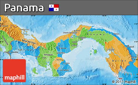 Free Political Map of Panama