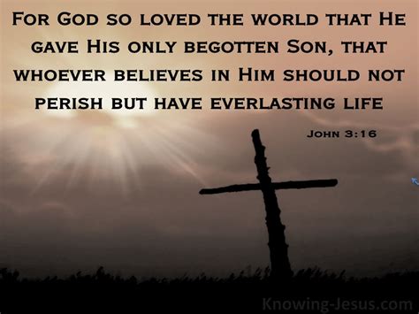 John For God So Loved The World That He Gave His Only Begotten Son