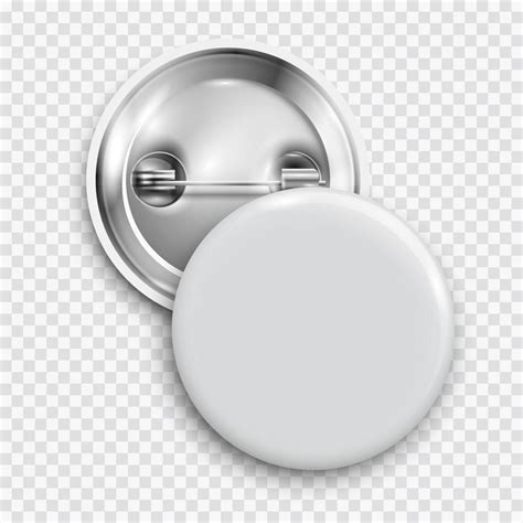 White Blank Badge Round Button Pin Button Isolated 3776351 Vector Art