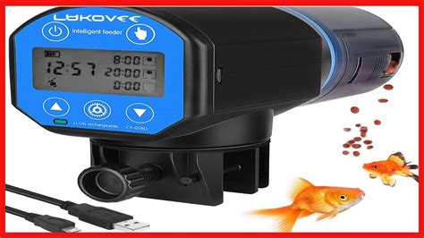 Lukovee Automatic Fish Feeder New Generation Feeding Time Display Usb