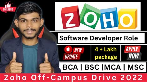 Zoho Off Campus Drive 2022 Software Developer Role Apply Now YouTube