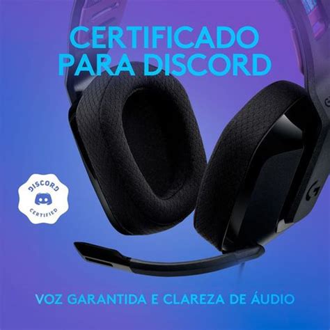 Headset Gamer Logitech G335 Design Leve e Conexão 3 5mm para Pc