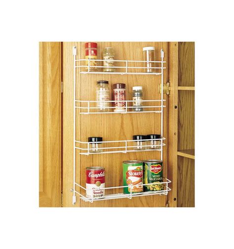 Rev-A-Shelf 565-10-52 White 565 Series 10" Width Door Mount Spice Rack - PullsDirect.com