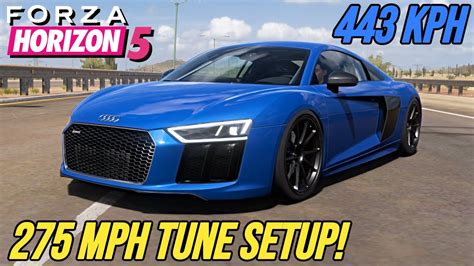 FORZA HORIZON 5 275 MPH Audi R8 V10 Plus Tune Setup YouTube