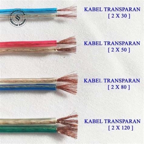 Jual Kabel Listrik Audio X Transparan Serabut Meteran Per Meter Di