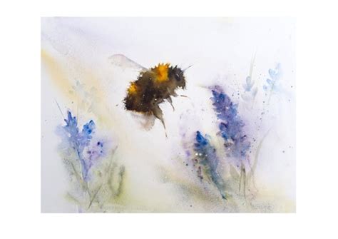 Hummel Ein Aquarell Druck Einer Hummel Von Jane Davies Etsy