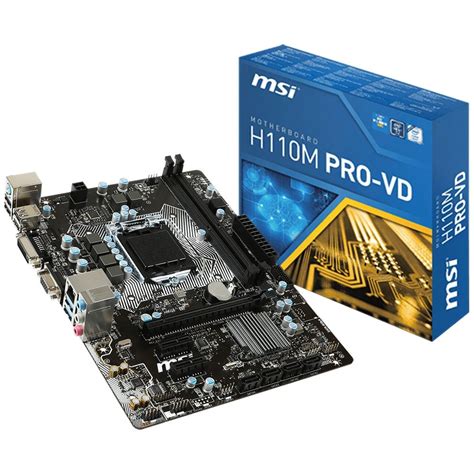 Msi H110M PRO VD Intel H110 Soket 1151p DDR4 2133Mhz VGA DVI GLAN SATA