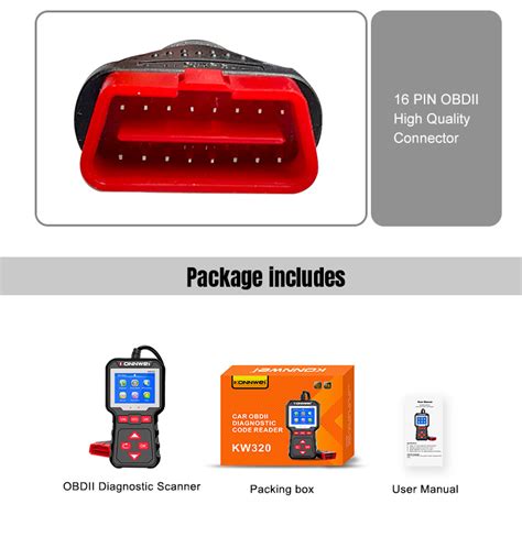 Konnwei KW320 Skaner Interfejs Diagnostyczny OBD 2 POLSKIE MENU