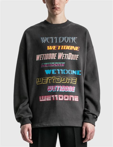 We11done Front Logo Sweatshirt Hbx Globally Curated Fashion And