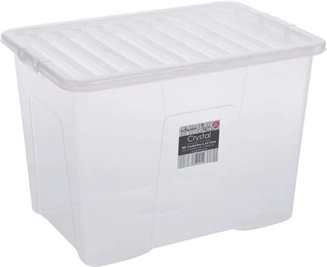 Boîte De Rangement Avec Couvercle Transparent 80 L Convient Pour Les