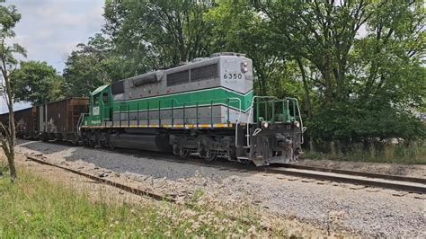 W LE SD40 2 6350 Departs Medina And Races West Long Hood Forward 7 15