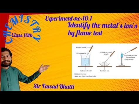 Class 10 Practical Experiment No 10 1 Identify The Metal S Ion S