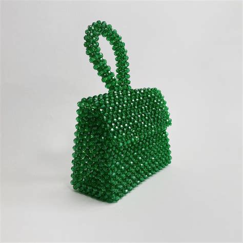 M Emerald By Nothing Pursonal Beaded Bags Beaded Beads