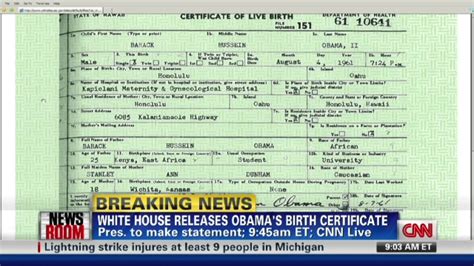 Obama Releases Original Long Form Birth Certificate CNN