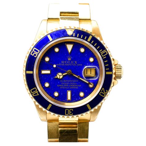 Rolex Submariner Gold And Blue