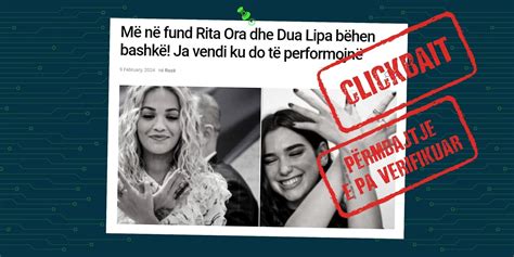 Deklarimi për performancë të mundshme të Dua Lipës dhe Rita Orës në