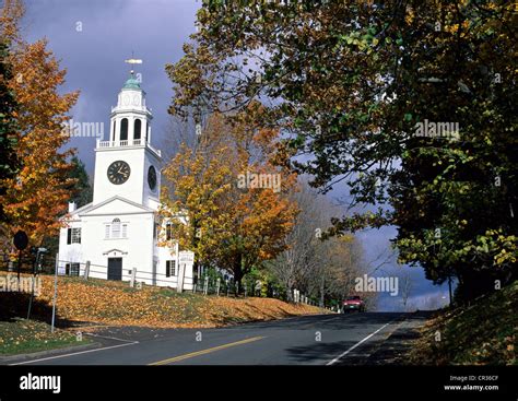 United States Massachusetts The Berkshires Lenox Church Stock Photo