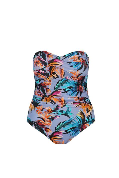 Mauritius Twist Front Bandeau One Piece Curvy Swimwear