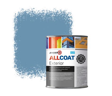 Zinsser Allcoat Exterior Wall Paint Ral 5024 Pastel Blue 1 Liter