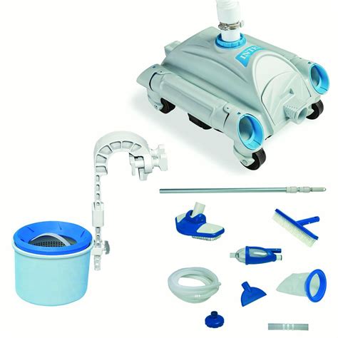 Intex Pool Pressure Side Vacuum W Pool Maintenance Kit And Automatic