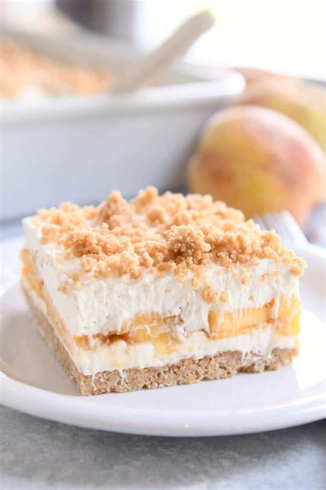 No Bake Peaches And Cream Dessert Mels Kitchen Cafe