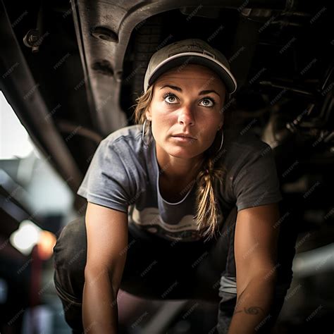 Premium Ai Image Breaking Stereotypes Women Thriving As Mechanics