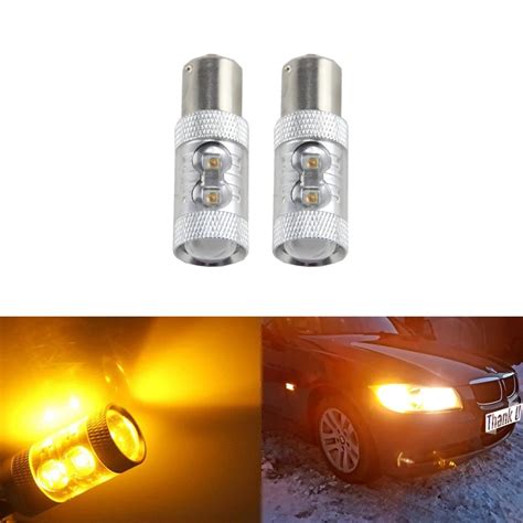 Error Free Amber 7507 BAU15S PY21W Led Bulbs For Bmw 1 3 4 5 Series X1