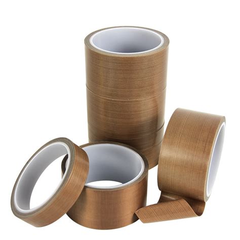 Heat Resistant Teflon PTFE Film Coated Fiberglass Adhesive Tape For Bonding