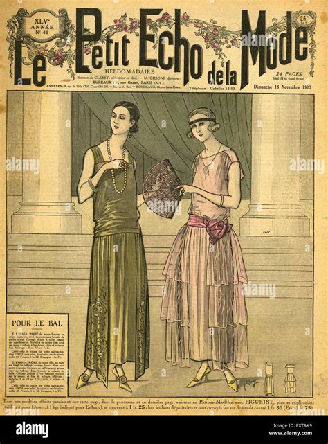 1920s France Le Petit Echo De Le Mode Magazine Cover Stock Photo Alamy