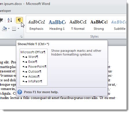 Remove Formatting Marks In Word 2016 Blackxchange