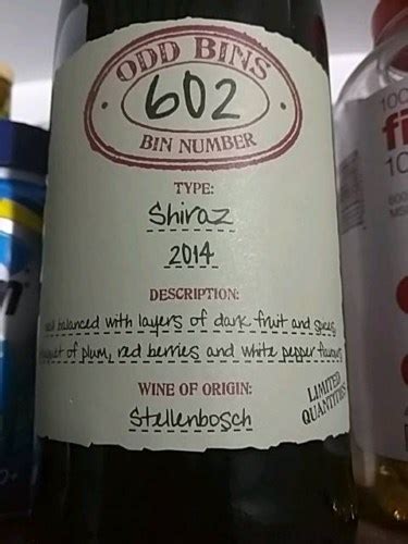 Odd Bins Bin Number Shiraz Vivino Us