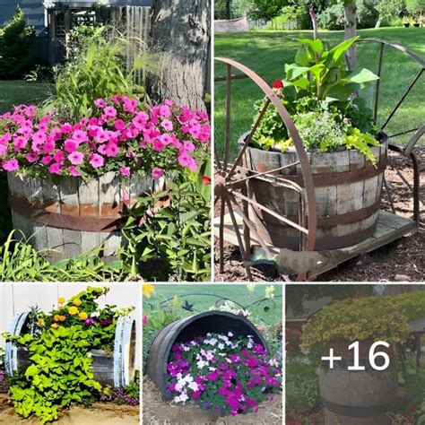 Creative Whiskey Barrel Planter Ideas