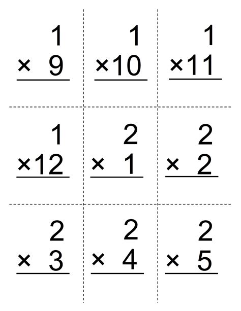 Printable Multiplication Flash Cards 0-9 – PrintableMultiplication.com