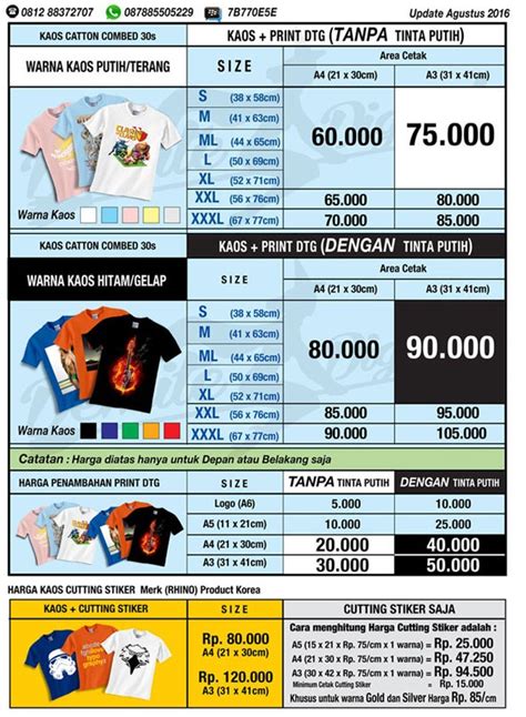 SABLON KAOS SATUAN DEPOK