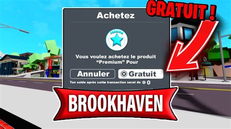 COMMENT OBTENIR LE PREMIUM BROOKHAVEN GRATUIT 2023 YouTube