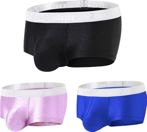 ZONBAILON Mens Sexy Bulge Enhancing Pouch Underwear Boxer Briefs Pack