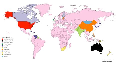 Favorite Sports Map Countries