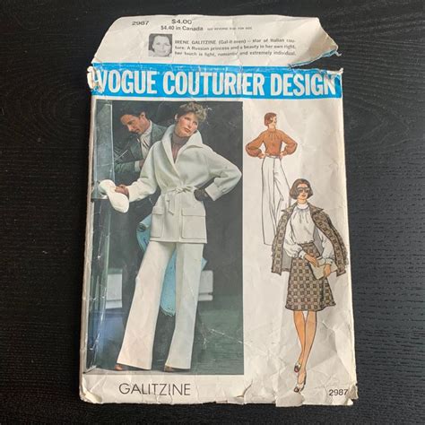 1970s Vogue Couturier Design By Irene Galitzine 2987 1974 Vintage