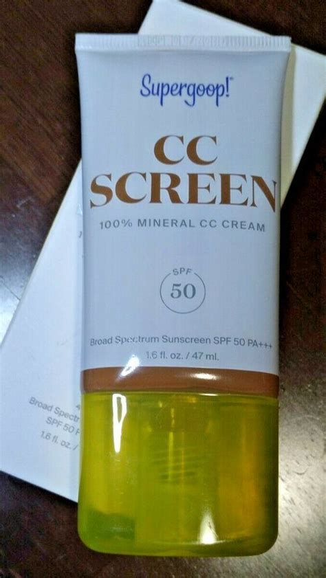 SUPERGOOP CC Screen 100 Mineral Cream SPF 50 Color 416W Dark Reef