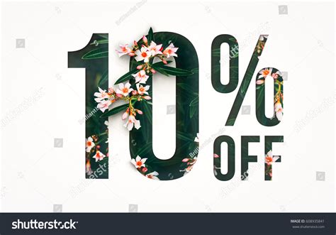 Flowers Spring Sale 10 Percent Off Stock Illustration 608935841 ...