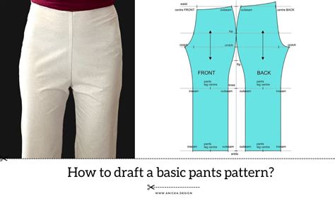 How To Draft A Basic Pants Pattern Step By Step Anicka Design