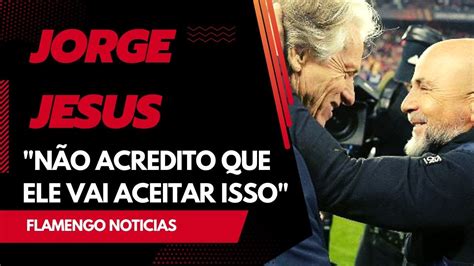 AGORA JORGE JESUS TEM DESTINO VAZADO NO FLAMENGO E SITUAÇÃO