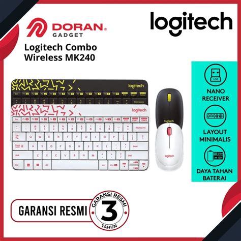 Jual Logitech MK240 Nano Wireless Combo Mouse Keyboard Garansi Resmi