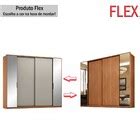 Guarda roupa Casal Laredo Portas Gavetas Espelho Flex Amêndola Touch nude Prime Tx
