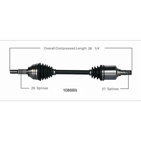 Duralast Gold Front Driver Side CV Axle 10866N