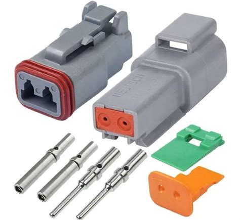 Conector Deutsch 2 Vias Macho E Fêmea Dt04 2p E Dt06 2s Parcelamento