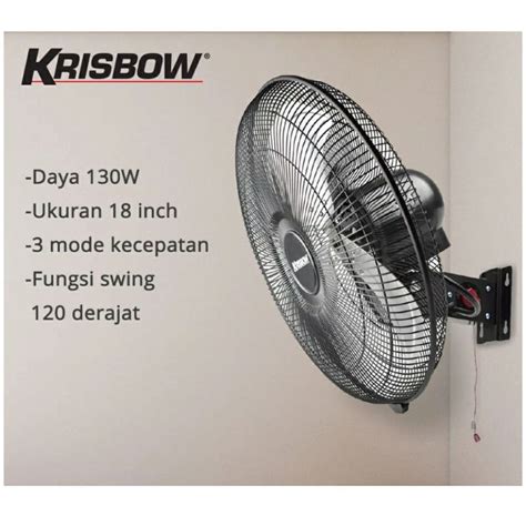 Jual Krisbow Kipas Angin Dinding 130w 45cm Kipas Dinding Industrial