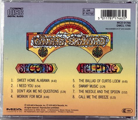 Lynyrd Skynyrd Second Helping Cd Compact Disc Rub